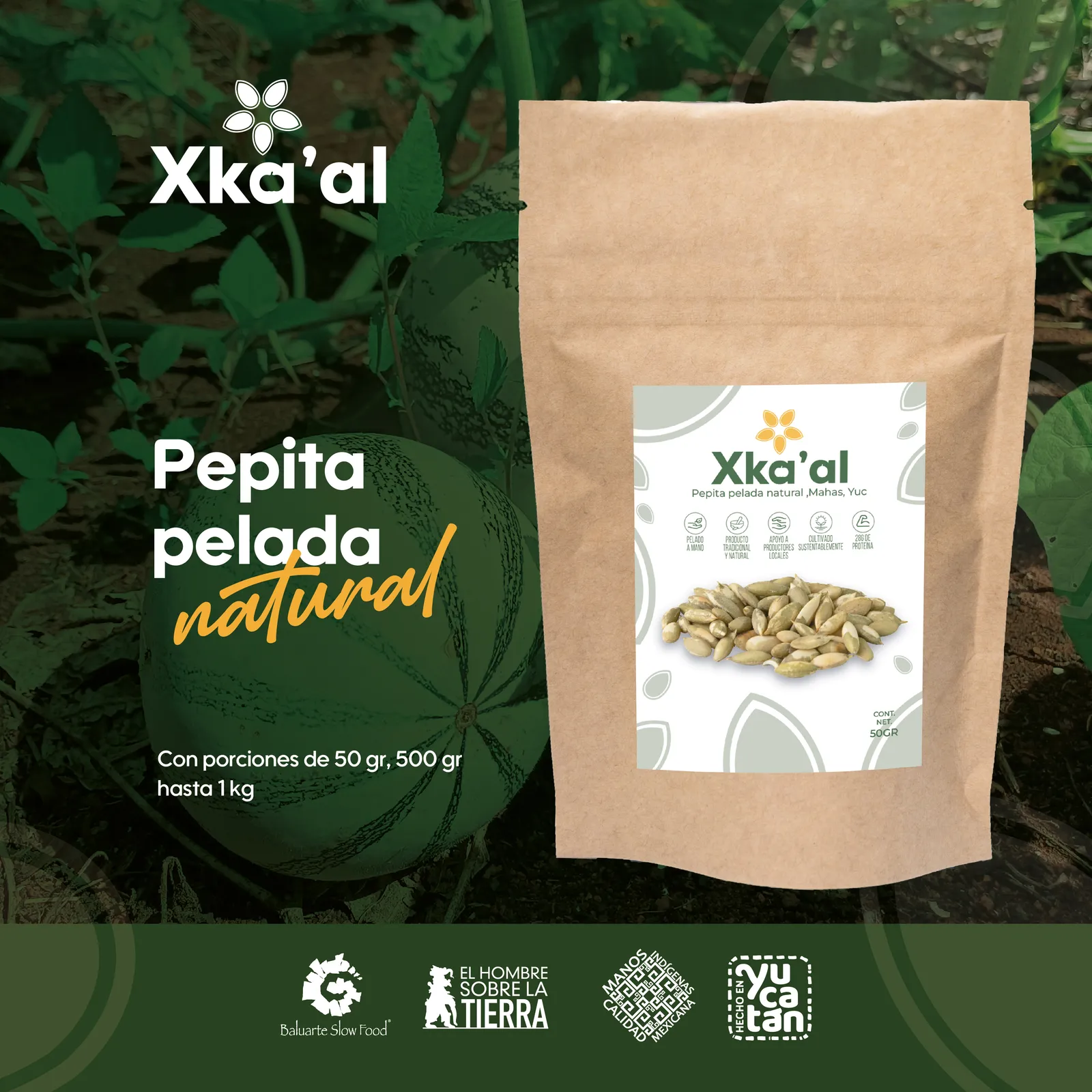 Pepita de calabaza pelada natural de 50gr